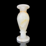 Large Banded White Onyx Vase // 4.87 Lb.