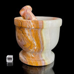 Banded Onyx Mortar and Pestle Set