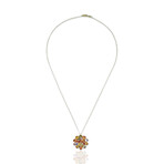 18K Yellow Gold Diamond + Sapphires Necklace // 16" // Pre-Owned
