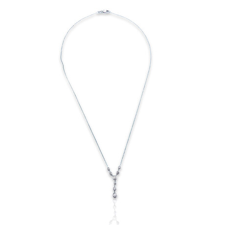 14K White Gold Diamond Necklace // 17" // Pre-Owned