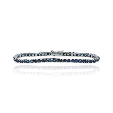 14K White Gold Sapphire Bracelet // 7.25" // Pre-Owned