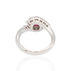 Estate // Platinum Diamond + Ruby Ring // Ring Size: 5.25 // Pre-Owned