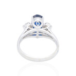 Estate // Platinum Diamond + Sapphire Ring I // Ring Size: 5 // Pre-Owned