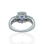 14K White Gold Tanzanite + Diamond Ring // Ring Size: 4 // Pre-Owned
