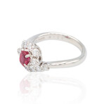 Estate // Platinum Diamond + Ruby Ring // Ring Size: 5.25 // Pre-Owned