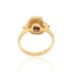 18K Yellow Gold Diamond + Sapphire Ring // Ring Size: 6.25 // Pre-Owned