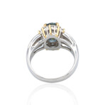 Platinum + 18K Yellow Gold Diamond + Sapphire Ring // Ring Size: 8.25 // Pre-Owned