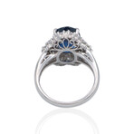 Platinum Diamond + Sapphire Ring // Ring Size: 5 // Pre-Owned