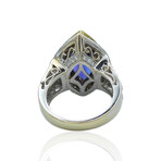18K Yellow Gold + 18k White Gold Diamond + Tanzanite Ring // Ring Size: 7.5 // Pre-Owned