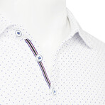 ZinoVizo // Croydon Polo Shirts // White + Blue (L)