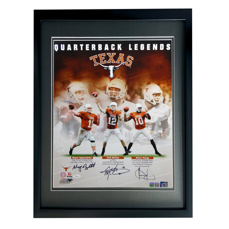 Texas QB Legends // 16x20 Photo // Signed + Framed