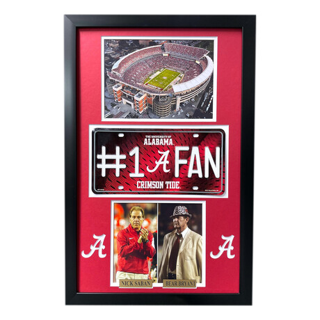 Alabama Crimson Tide // Framed License Plate Collage