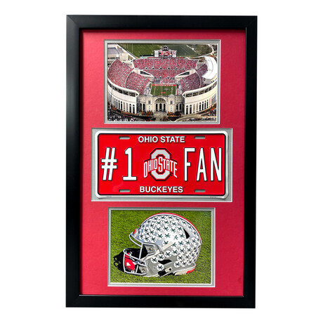 Ohio State Buckeyes // Framed License Plate Collage