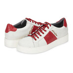613's Low Top Sneaker // White & Red Croco (US: 9)