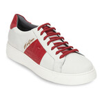 613's Low Top Sneaker // White & Red Croco (US: 10)