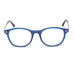 Men's Rounded Blue-Light Blocking Glasses // Crystal Blue