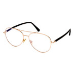 Men's Aviator-Style Blue-Light Blocking Glasses // Shiny Rose Gold