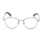 Men's Rounded Blue-Light Blocking Glasses // Shiny Palladium