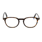 Men's Rounded Blue-Light Blocking Glasses // Dark Havana