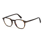 Men's Rounded Blue-Light Blocking Glasses // Dark Havana