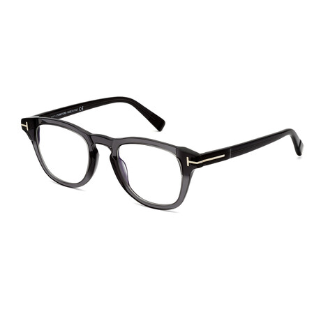 Men's Round Blue-Light Blocking Glasses // Gray