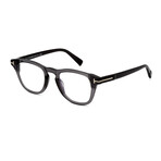 Men's Round Blue-Light Blocking Glasses // Gray