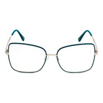 Women's Square Blue-Light Blocking Glasses // Dark Green