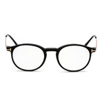 Men's Rounded Blue-Light Blocking Glasses // Black