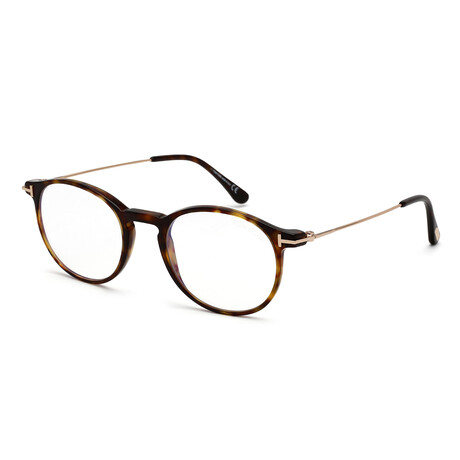 Men's Round Blue-Light Blocking Glasses // Dark Havana