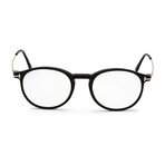 Men's Round Blue-Light Blocking Glasses // Black