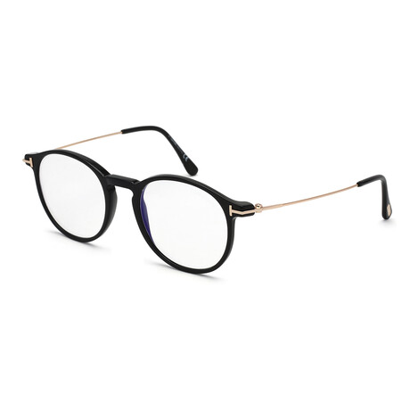 Men's Round Blue-Light Blocking Glasses // Black