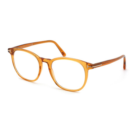 Men's Square Blue-Light Blocking Glasses // Crystal Yellow-Orange