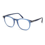 Men's Square Blue-Light Blocking Glasses // Crystal Blue