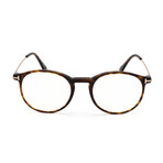 Men's Round Blue-Light Blocking Glasses I // Dark Havana