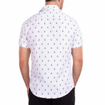 Oh Buoy' Short Sleeve Button Up Shirt // White (L)