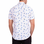 It's Naut You It's Me' Short Sleeve Button Up Shirt // White (XS)
