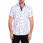 It's Naut You It's Me' Short Sleeve Button Up Shirt // White (XS)