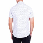 Diamond Rain' Short Sleeve Button Up Shirt // White (S)