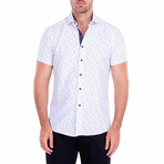 Diamond Rain' Short Sleeve Button Up Shirt // White (S)