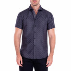 In The Fast Lane' Short Sleeve Button Up Shirt // Black (M)