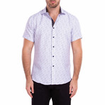 Needs No Introduction' Short Sleeve Button Up Shirt // White (XS)
