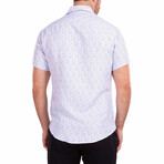 Needs No Introduction' Short Sleeve Button Up Shirt // White (XS)