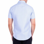Kind Regards' Short Sleeve Button Up Shirt // Blue (XS)
