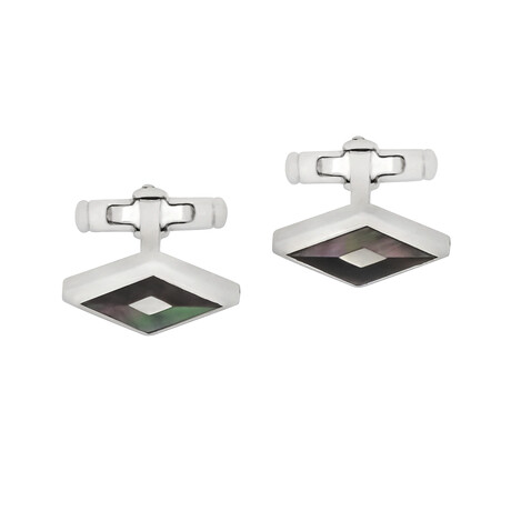 Dunhill Diamond Stud + Sterling Silver Cufflinks // 18FUM8208040TU // Store Display