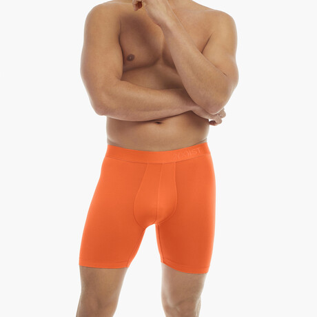 Speed Dri Mesh Boxer Brief // 6" Inseam // Vermillion Orange (S)