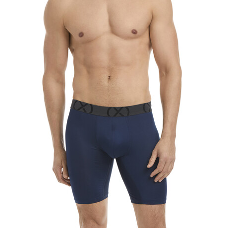 (X) Sport Mesh Boxer Brief 3-Pack // 9" // Varsity Navy + Power Blue + Alaskan Blue (S)