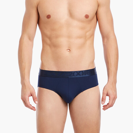 Electric No-Show Brief // Varsity Navy (S)