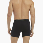 Cotton Stretch Boxer Brief 3-Pack // 6" Inseam // Black (M)