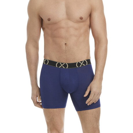 X Luxe Boxer Brief 3-Pack // Moonlit Ocean + Purple Imp + Noon Blue (S)