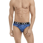 (X) Sport No-Show Brief 3-Pack // Varsity Navy + Power Blue + Tech Camo Denim (L)